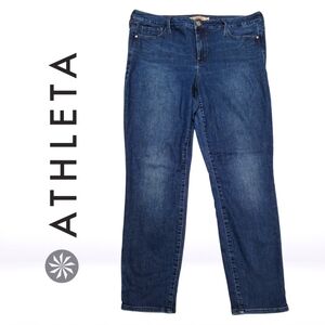 Athleta Sculptek Women’s Medium Wash Skinny Denim Jeans Size 16 Sculpting
